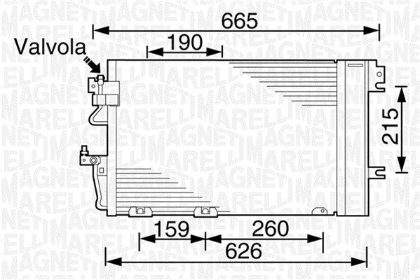 MAGNETI MARELLI Конденсатор, кондиционер 350203257000